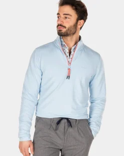 Polyester trui met rits - Universal Blue