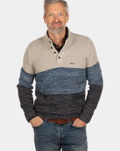 Pullover met knopen Price - Dusty Ecru