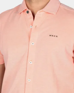 Roze overhemd met korte mouw