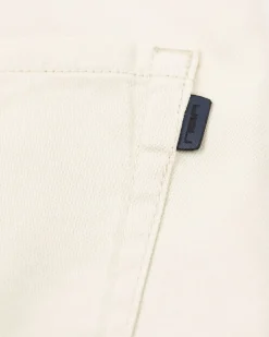 Sportieve effen chino - Cream