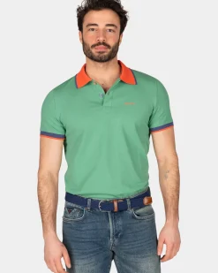 Sportieve effen polo - Amazon Green