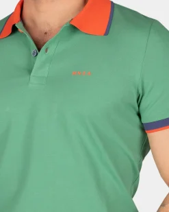 Sportieve effen polo - Amazon Green