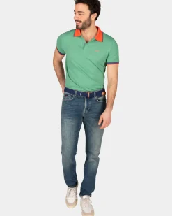Sportieve effen polo - Amazon Green