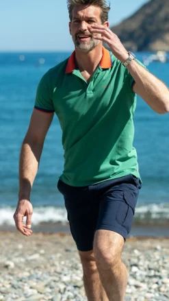 Sportieve effen polo - Amazon Green