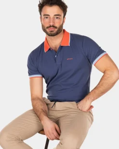 Sportieve effen polo - Dusk Navy