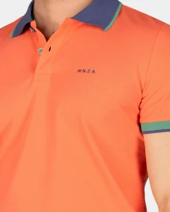 Sportieve effen polo - Golden Orange