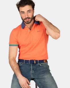Sportieve effen polo - Golden Orange