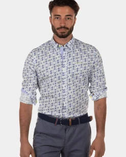 Stretch overhemd Onslow - White Multicolour