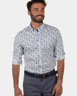 Stretch overhemd Onslow - White Multicolour