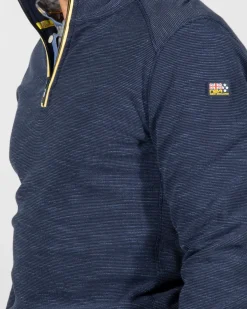 Sweater met halve rits Travers - Ink Navy