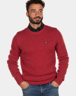 Trui met ronde hals Stag - Cardinal Red