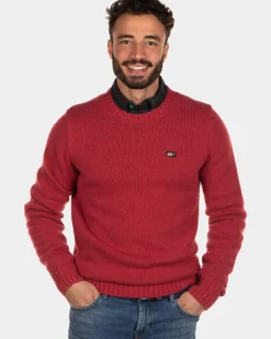 Trui met ronde hals Stag - Cardinal Red