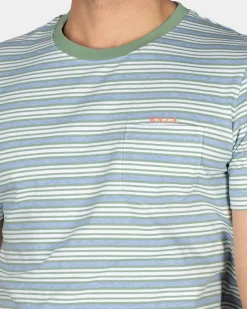 T-shirt met groene strepen