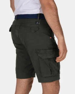 Ward Poplin korte cargo broek - Duck Green