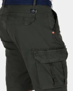 Ward Poplin korte cargo broek - Duck Green