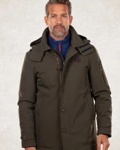 Windproof parka met capuchon - Smoked Green