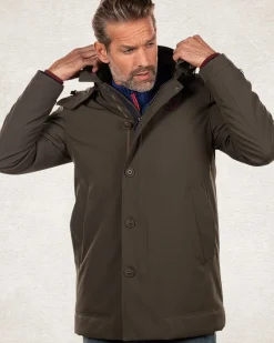 Windproof parka met capuchon - Smoked Green