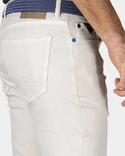 Witte gekleurde spijkerbroek