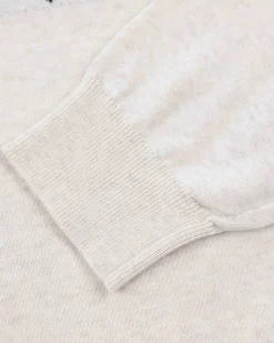 Witte trui met gebreid patroon - Powder Sand