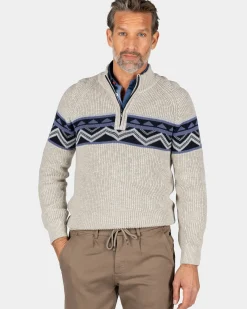 Zandkleurige gebreide katoenen pullover - Shimmering Sand